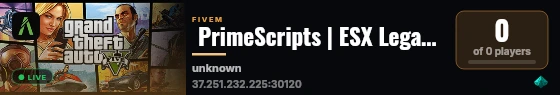  PrimeScripts | ESX Legacy Server live status badge