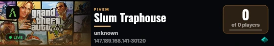 Slum Traphouse live status badge