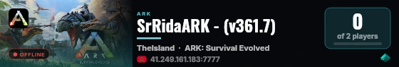 SrRidaARK - (v361.7) live status badge