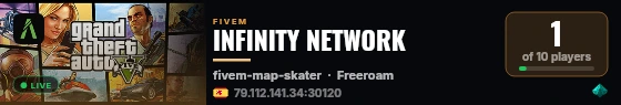 INFINITY NETWORK live status badge