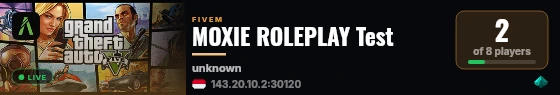MOXIE ROLEPLAY Test live status badge