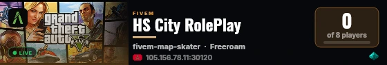 HS City RolePlay live status badge