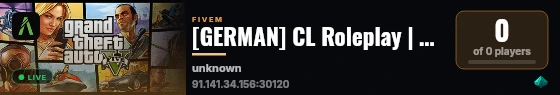 [GERMAN] CL Roleplay | 20K  | Fraktionen/Legale/Illegale Routen | 🔥HIGH PERFORMANCE live status badge