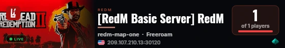 [RedM Basic Server] RedM live status badge