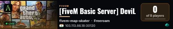 [FiveM Basic Server] DeviL live status badge