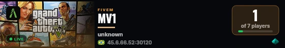 MV1 live status badge