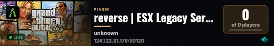 reverse | ESX Legacy Server live status badge
