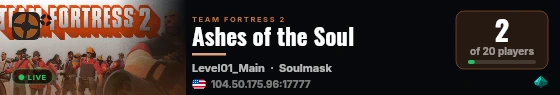 Ashes of the Soul live status badge