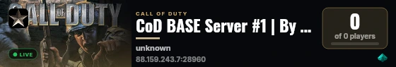 CoD BASE Server #1 | By Intuitive-Gaming.com live status badge