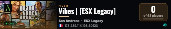 Vibes | [ESX Legacy] live status badge