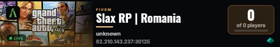 Slax RP | Romania live status badge