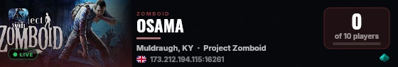 OSAMA live status badge