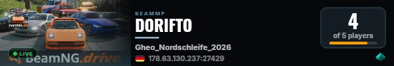 DORIFTO live status badge
