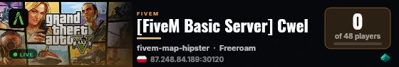 [FiveM Basic Server] Cwel live status badge