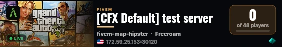 [CFX Default] test server live status badge