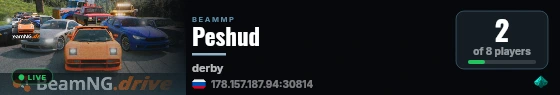 Peshud live status badge
