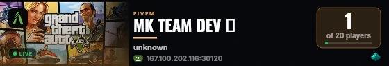 MK TEAM DEV 🔥 live status badge