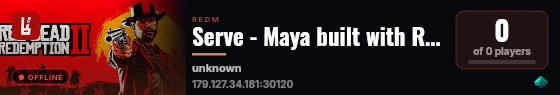 Serve - Maya built with Rexshack RedM Build by Rexshack Gaming! live status badge