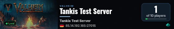 Tankis Test Server live status badge