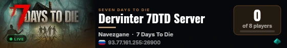 Dervinter 7DTD Server live status badge