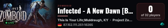 Infected - A New Dawn [BroSiVerse] live status badge