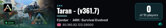 Taran - (v361.7) live status badge