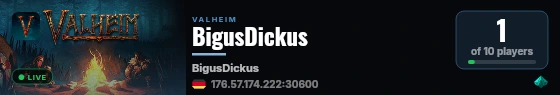 BigusDickus live status badge