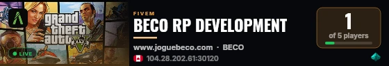 BECO RP DEVELOPMENT live status badge