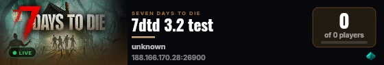 7dtd 3.2 test live status badge