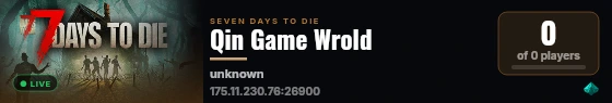 Qin Game Wrold live status badge