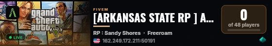 [ARKANSAS STATE RP ] ARKANSAS STATE RP live status badge