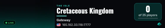 Cretaceous Kingdom live status badge