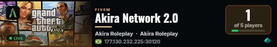 Akira Network 2.0 live status badge