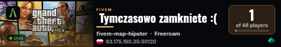  Tymczasowo zamkniete :( live status badge