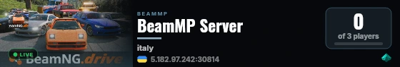 BeamMP Server live status badge