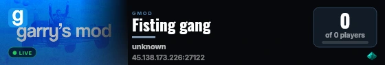 Fisting gang live status badge