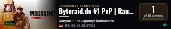 Byteraid.de #1 PvP | Ranked EU | Domination live status badge