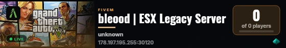 bleood | ESX Legacy Server live status badge