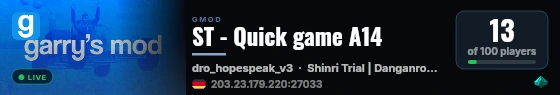 ST - Quick game A14 live status badge