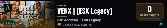VENX | [ESX Legacy] live status badge