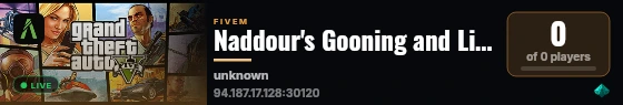 Naddour's Gooning and Livery Server! live status badge