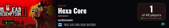 Hexa Core live status badge