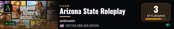 Arizona State Roleplay live status badge