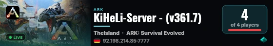 KiHeLi-Server - (v361.7) live status badge