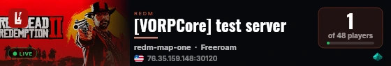 [VORPCore] test server live status badge