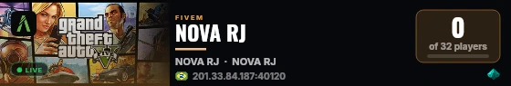 NOVA RJ live status badge