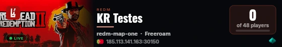 KR Testes live status badge