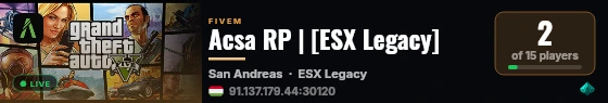 Acsa RP | [ESX Legacy] live status badge