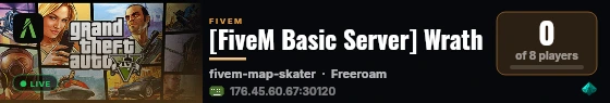 [FiveM Basic Server] Wrath live status badge