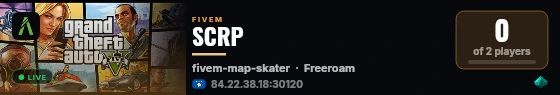SCRP live status badge